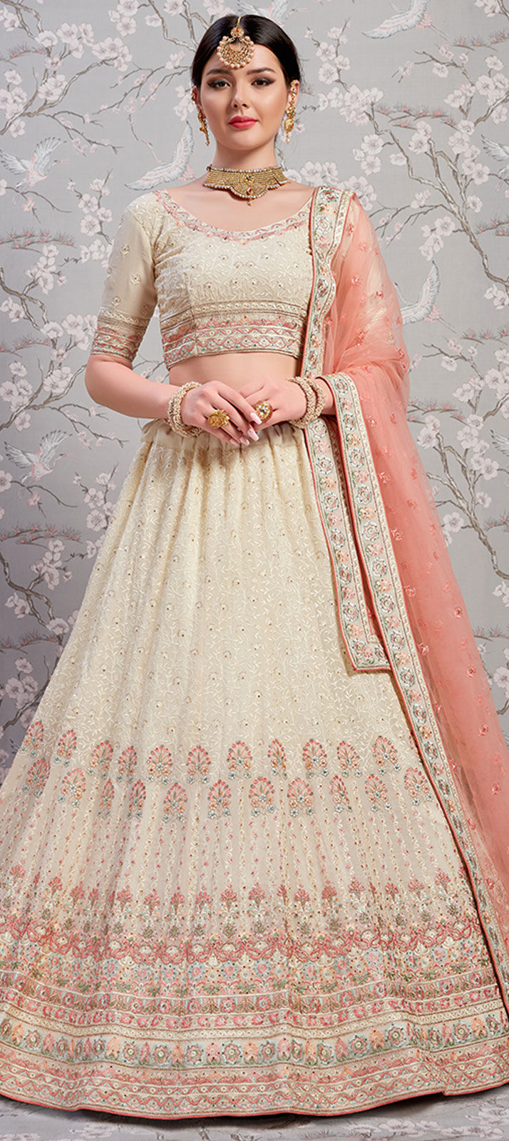 White color trending designer lehenga choli for Party, Wedding & Engag –  Joshindia