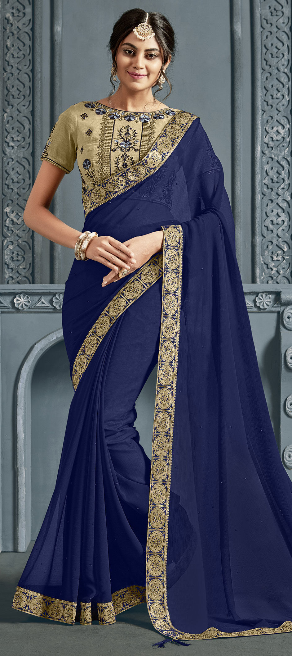 gown from chiffon saree