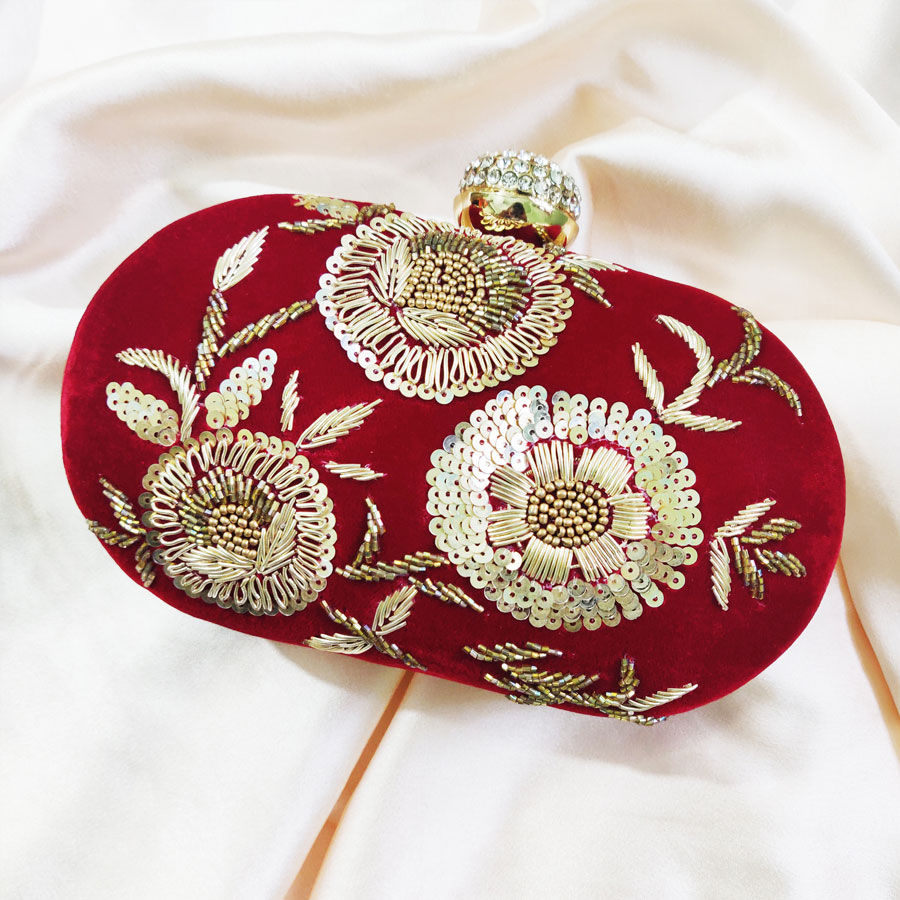 The Perfect Accessory: Bridal Clutch Designs for the Modern Bride India Wedding Saree Clutch Bags