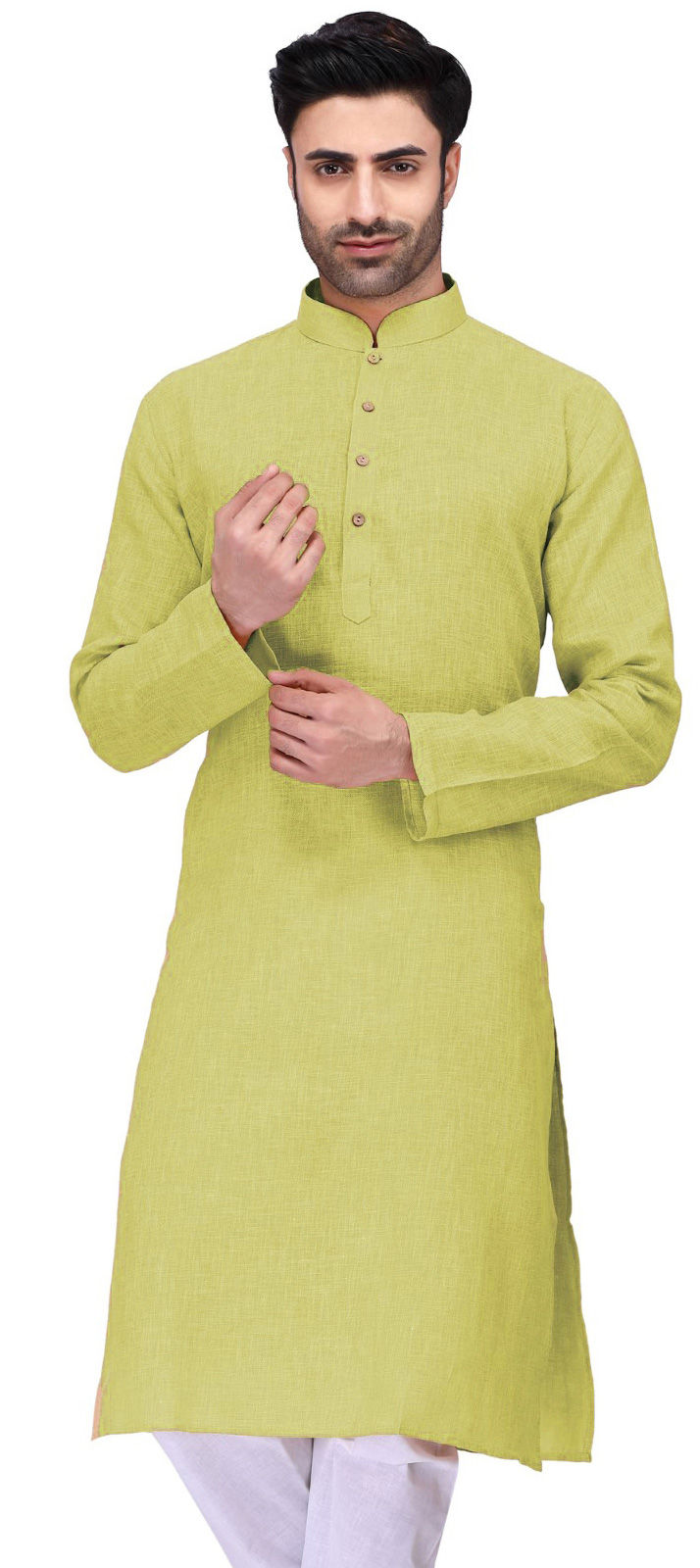 Green color Cotton fabric Kurta 1623339