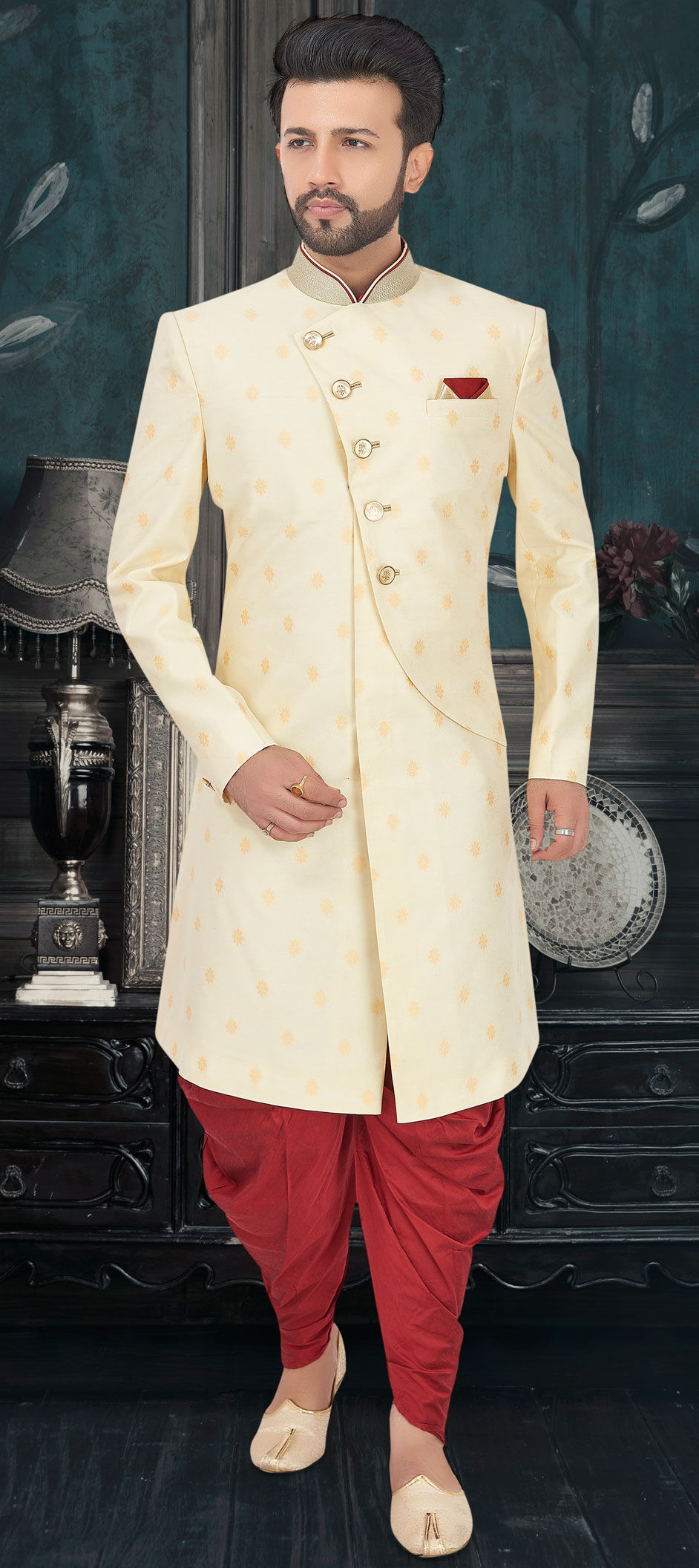 Dhoti Sherwani, Mens Dhoti Sherwani, Indian Sherwani for Men