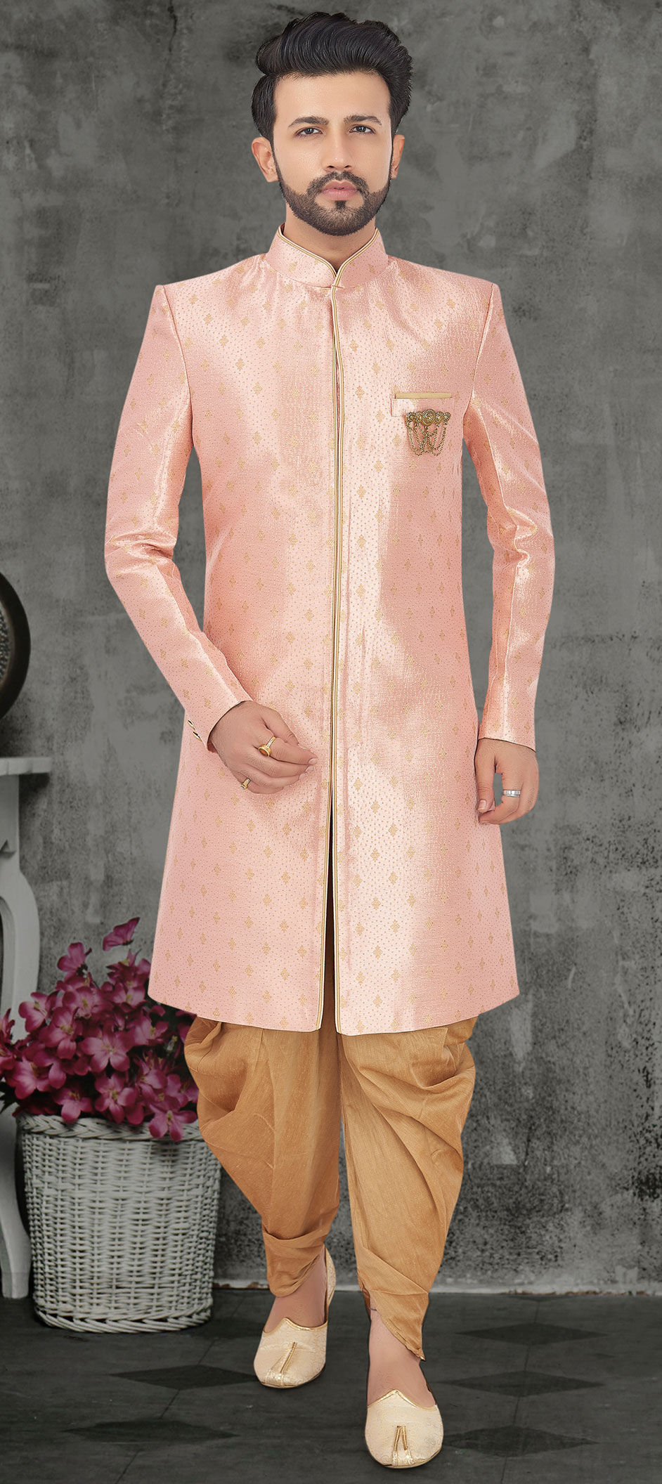 Dhoti Sherwani, Mens Dhoti Sherwani, Indian Sherwani for Men