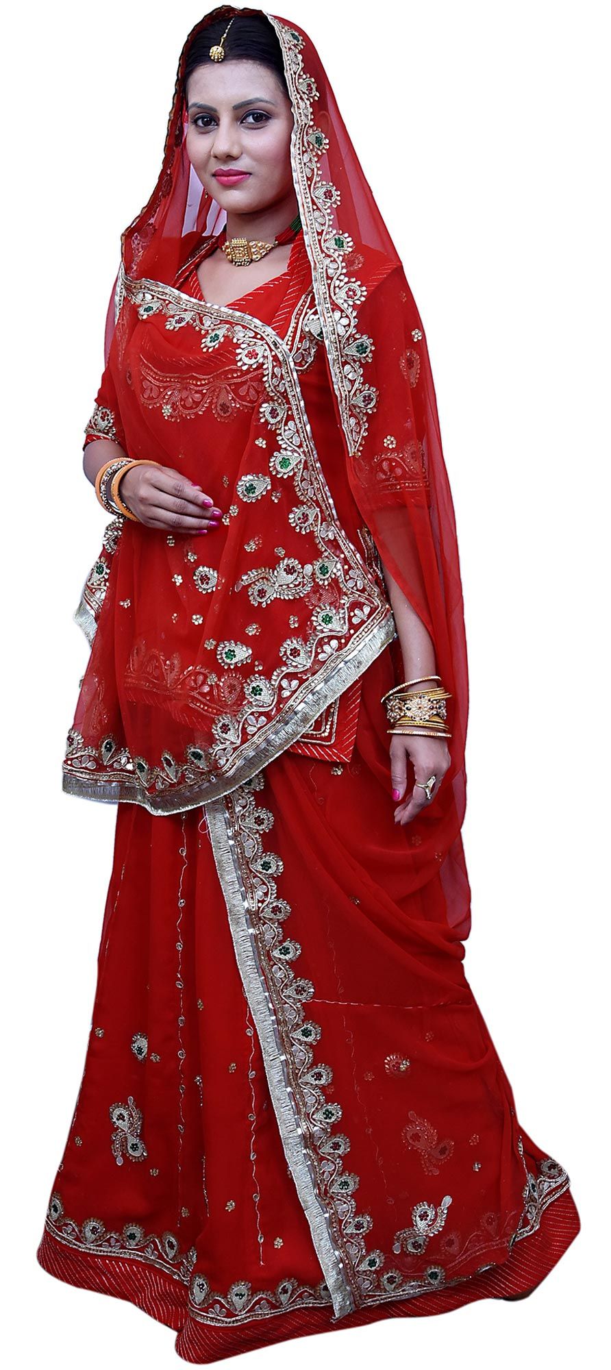 rajputi poshak red colour