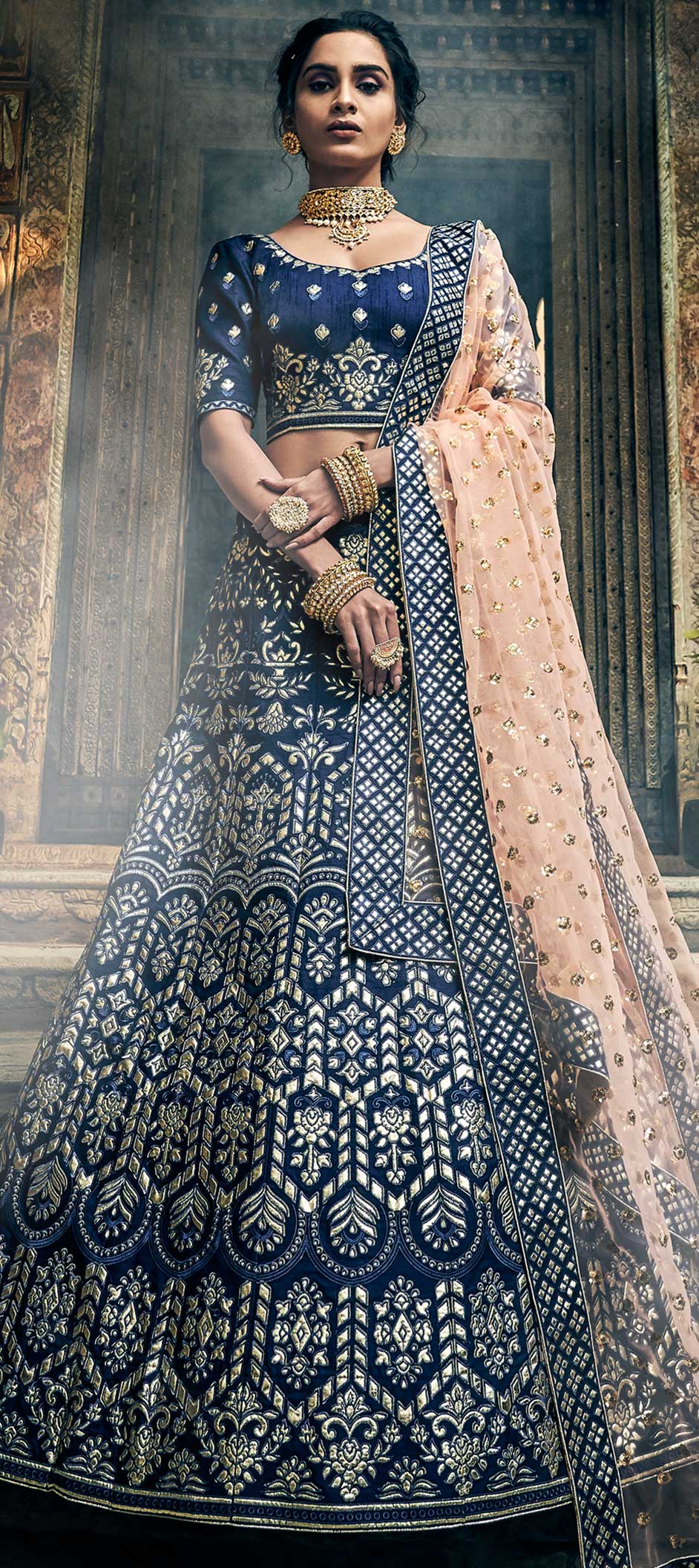 lehenga in silk fabric