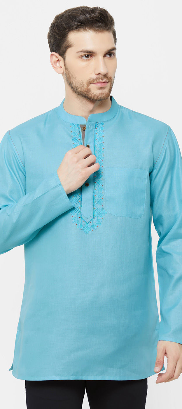 Blue color Cotton fabric Kurta 1630641