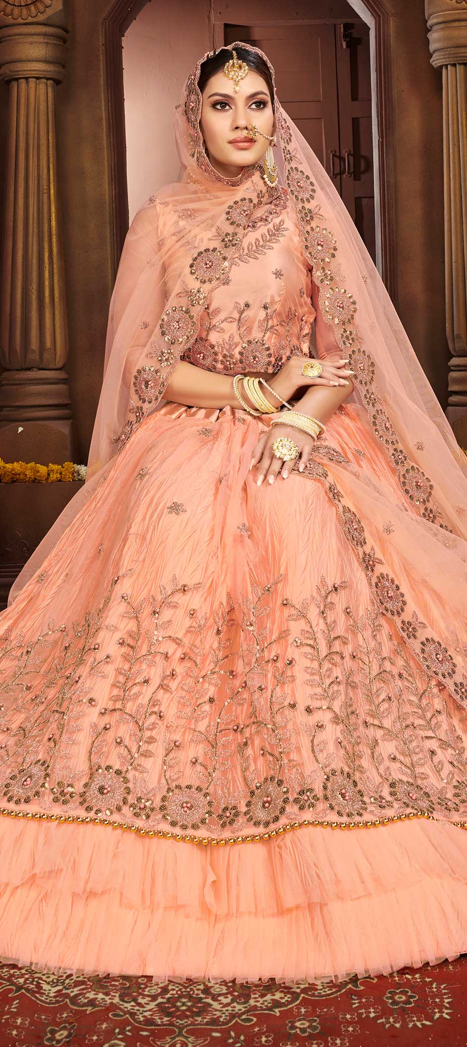 Top Orange Bridal Lehengas We Spotted On Real Brides