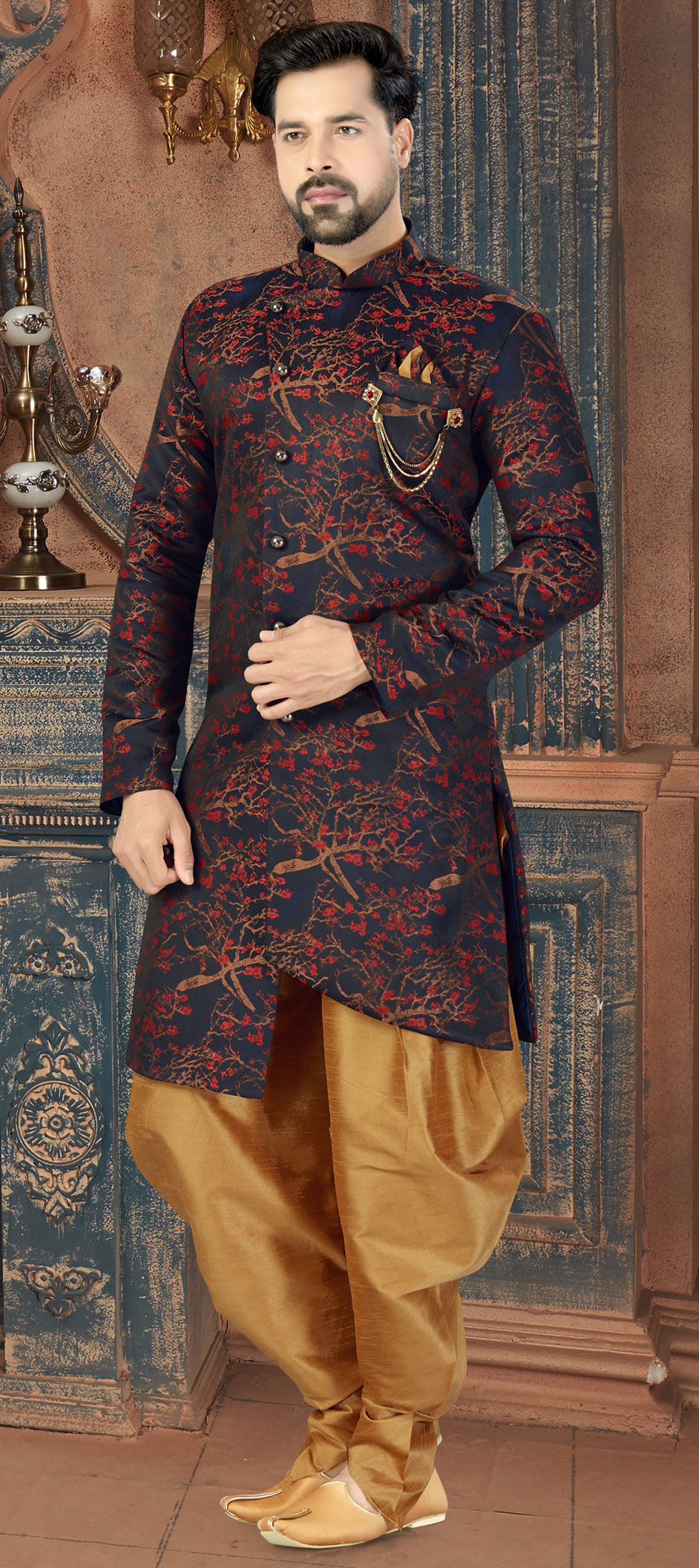 Indo-western dhoti sherwani