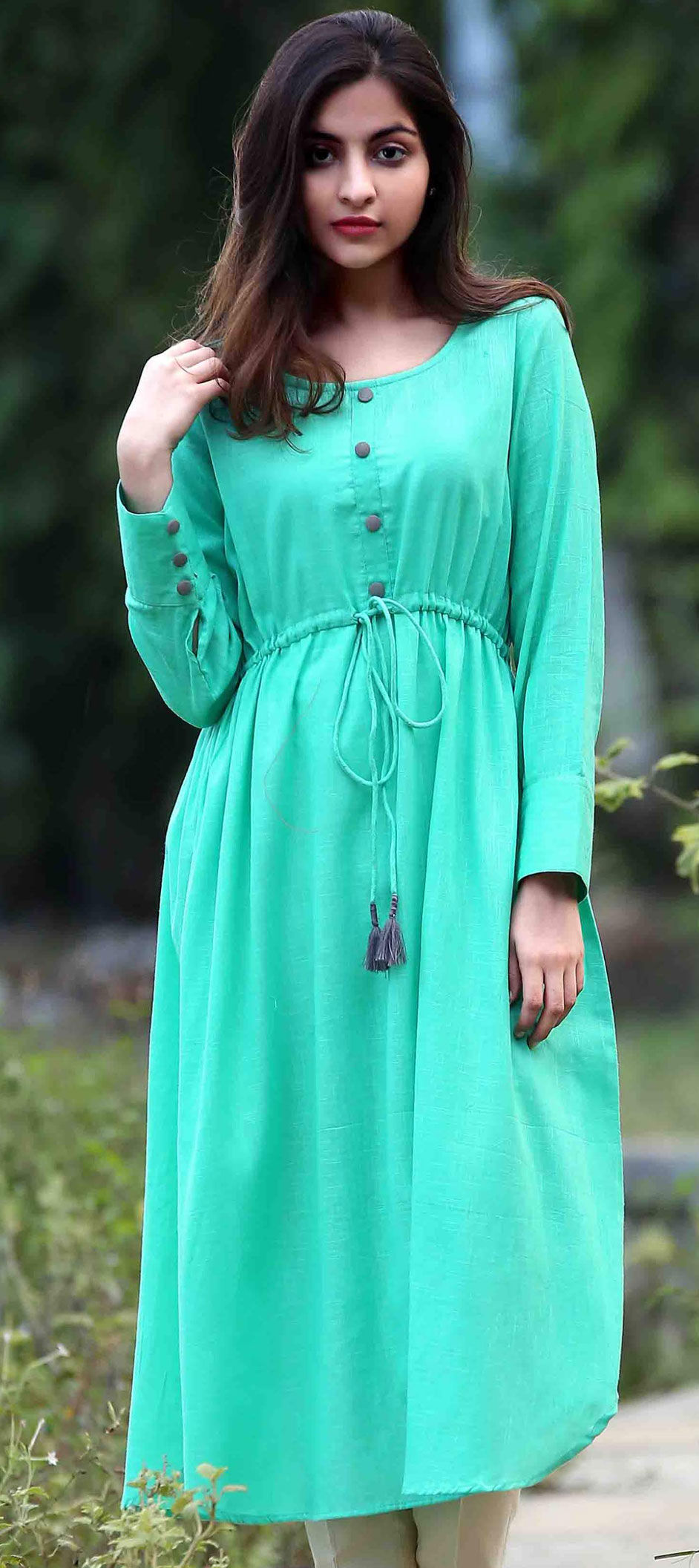 Casual Blue color Cotton fabric Kurti 1636465