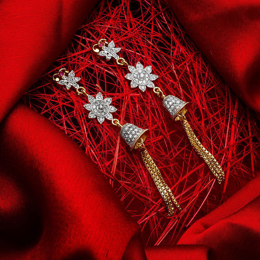 Gold, Silver color Metal Alloy metal Earrings 1637941