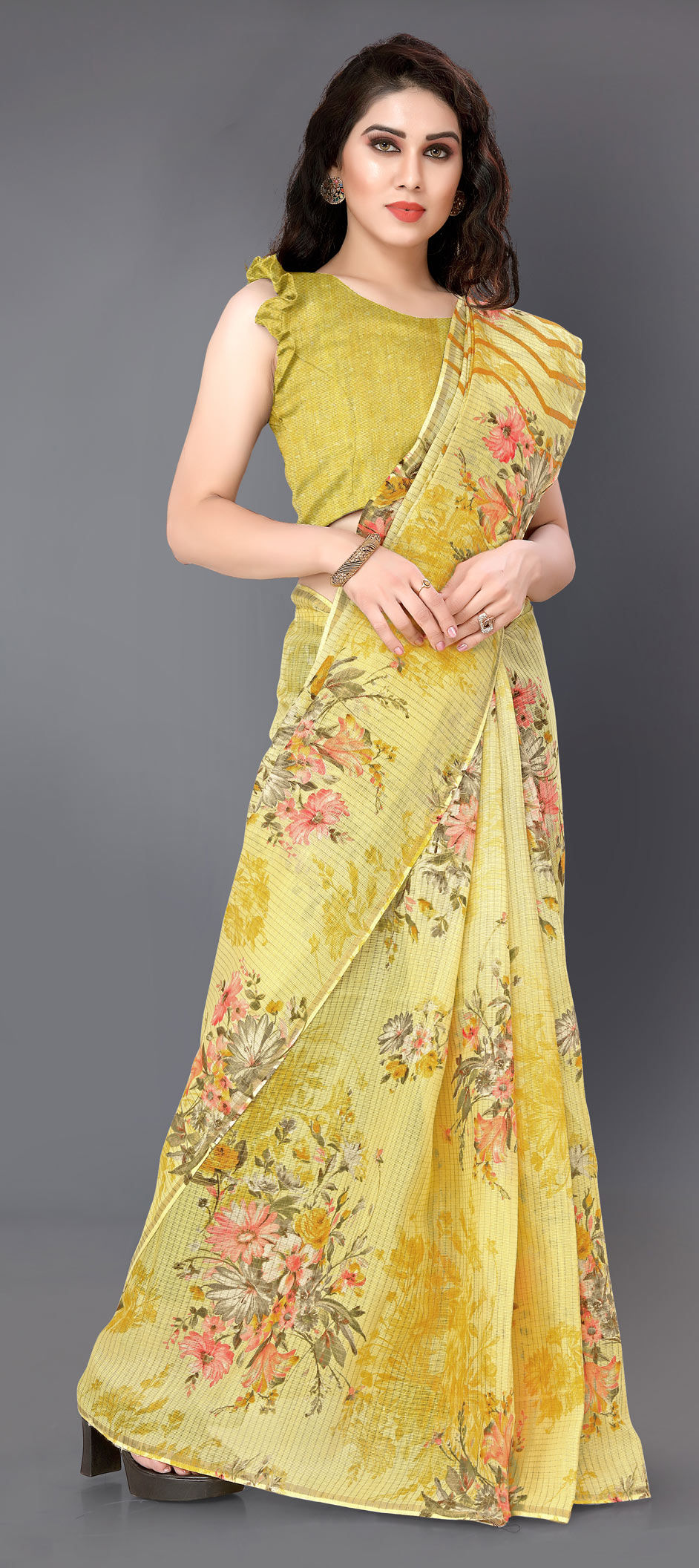 poly cotton sarees price