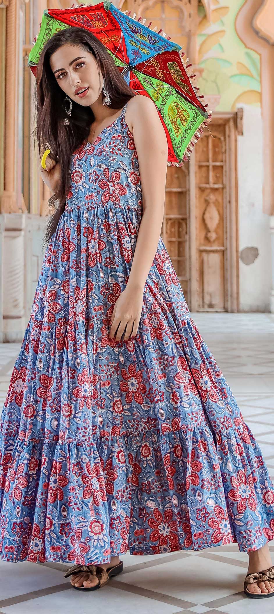 Party Wear Blue color Muslin fabric Gown : 1646470 Party Wear Blue color Muslin fabric Gown : 1646470