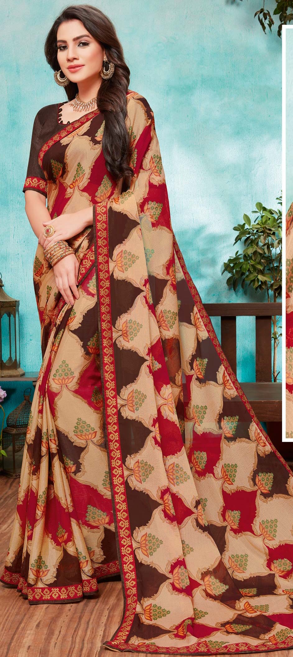 Multicolor Cocktail Party Wear Readymade Saree