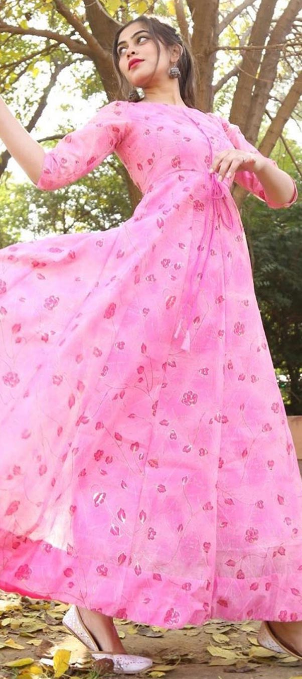 chanderi gown