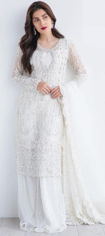 Net Pant Style Suit In Off White Colour - GK2711232