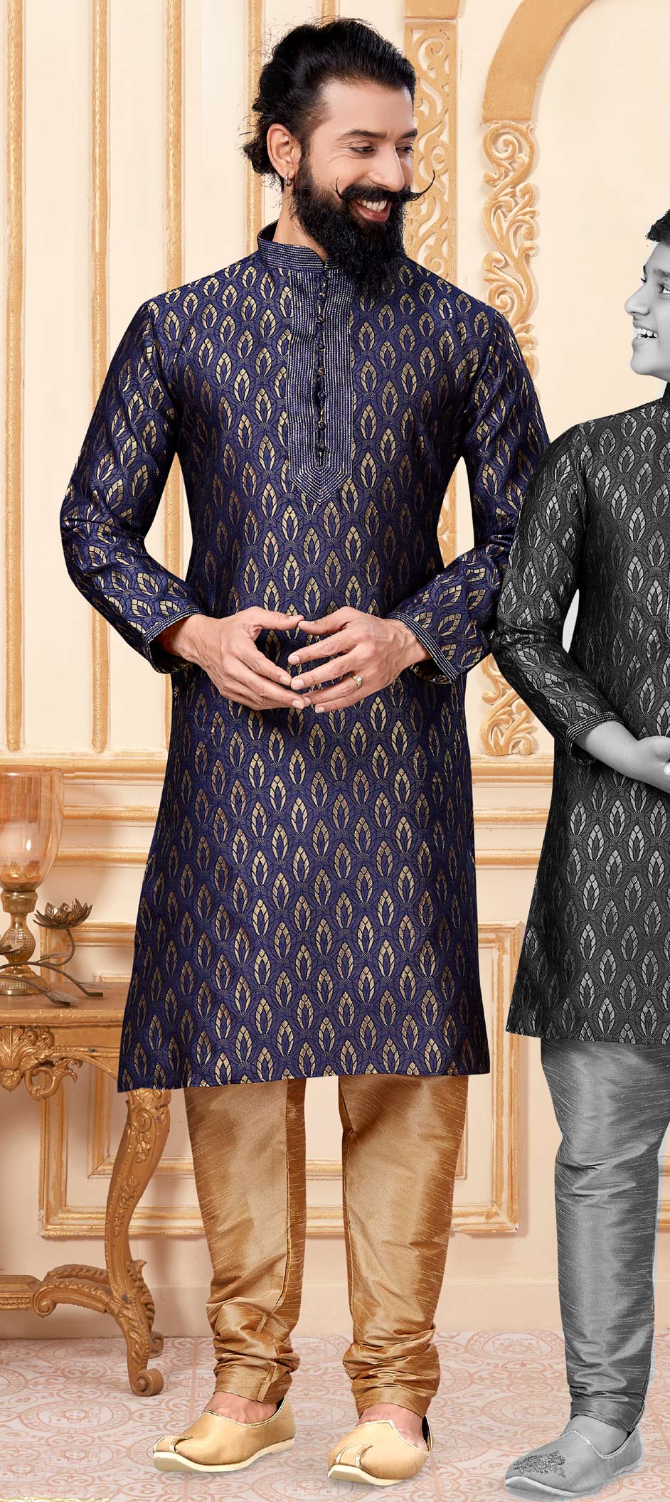 Blue Jay Kurta Heavy Jacquard Silk Pant main image 1