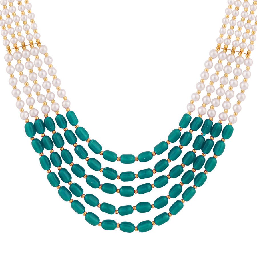 Green color Brass metal Necklace 1718880