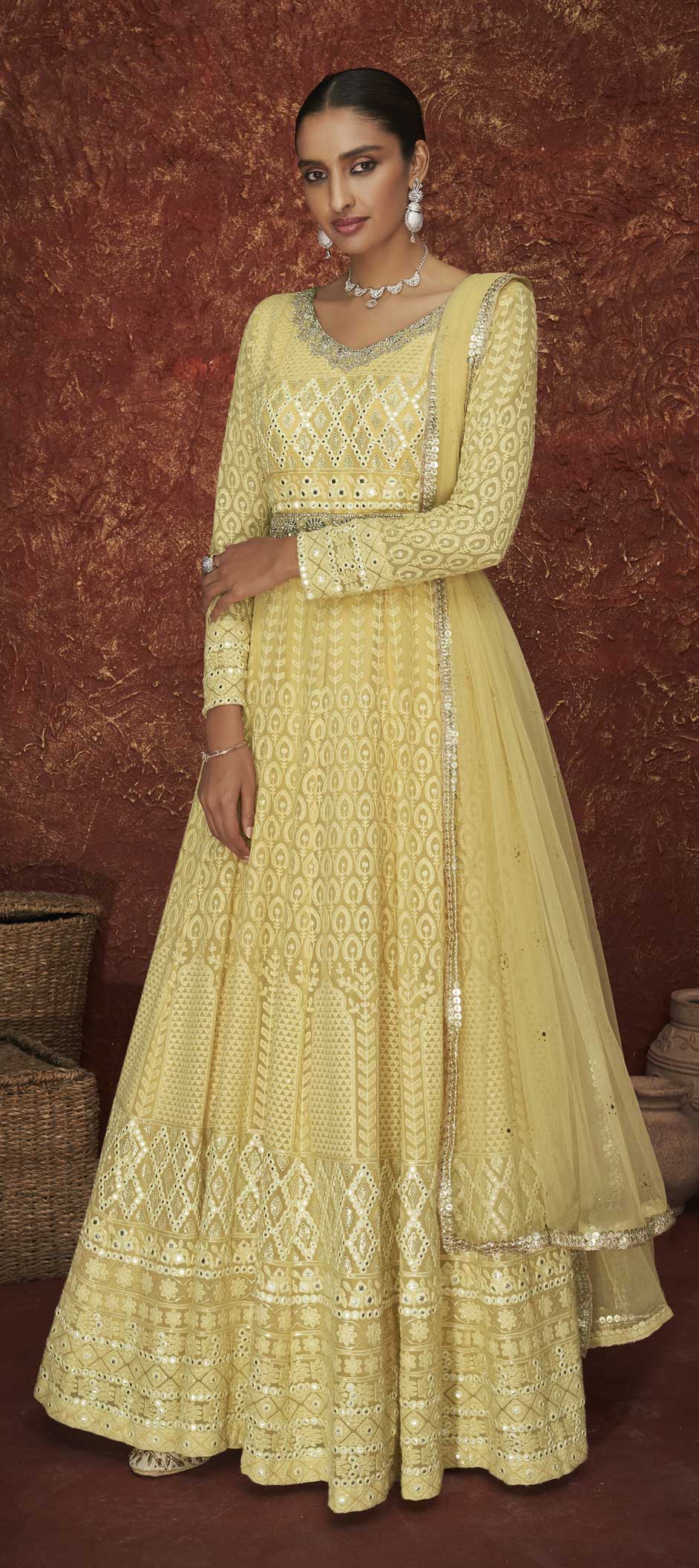 Bollywood Yellow color fabric Salwar Kameez 1782592
