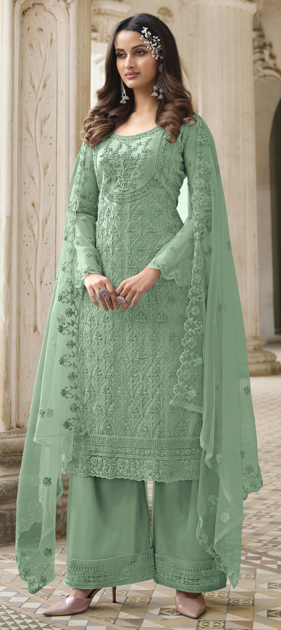 Green Salwar - Etsy