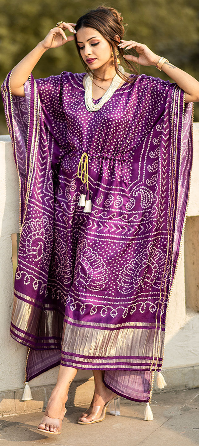 Purple and Violet color Art Silk fabric Kaftan : 1811117