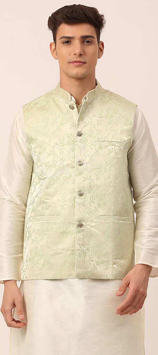 Multifloral embellished nehru jacket