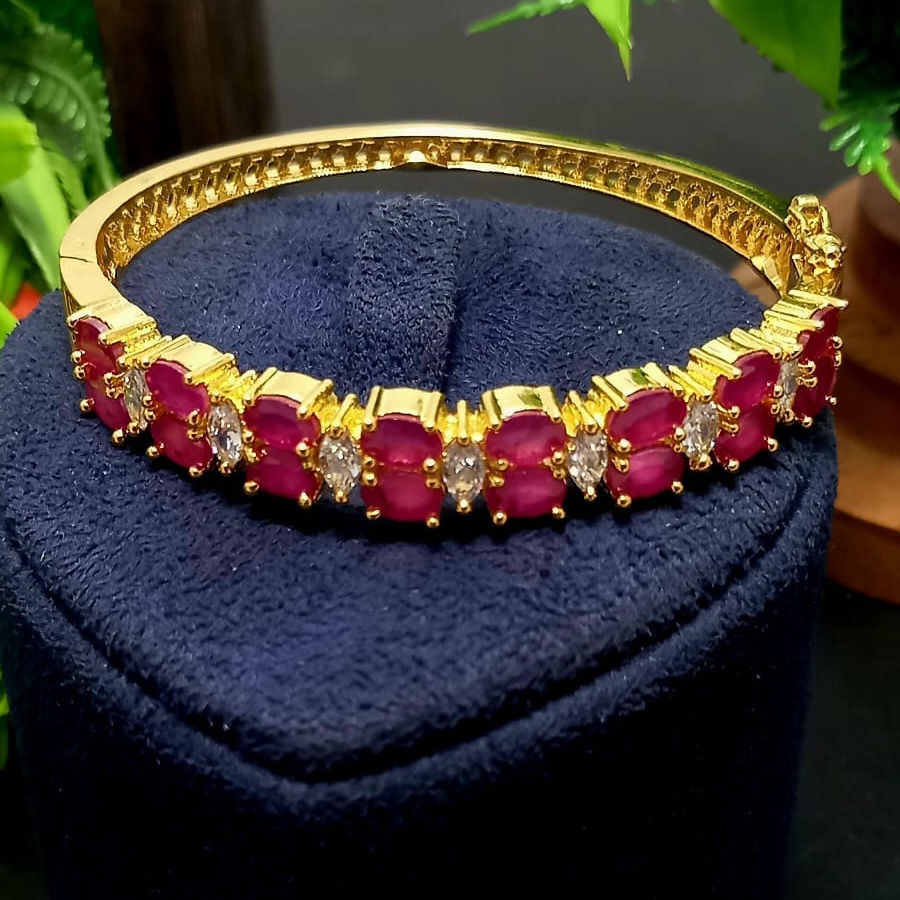 Red and Maroon color Brass metal Bracelet 1830775