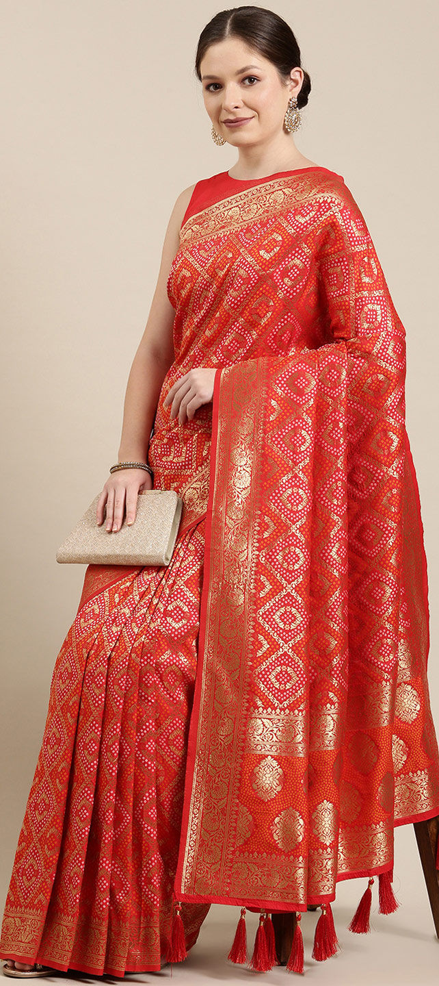 Festive Traditional Pink And Majenta Color Satin Silk Silk Fabric Saree 1833863 9055