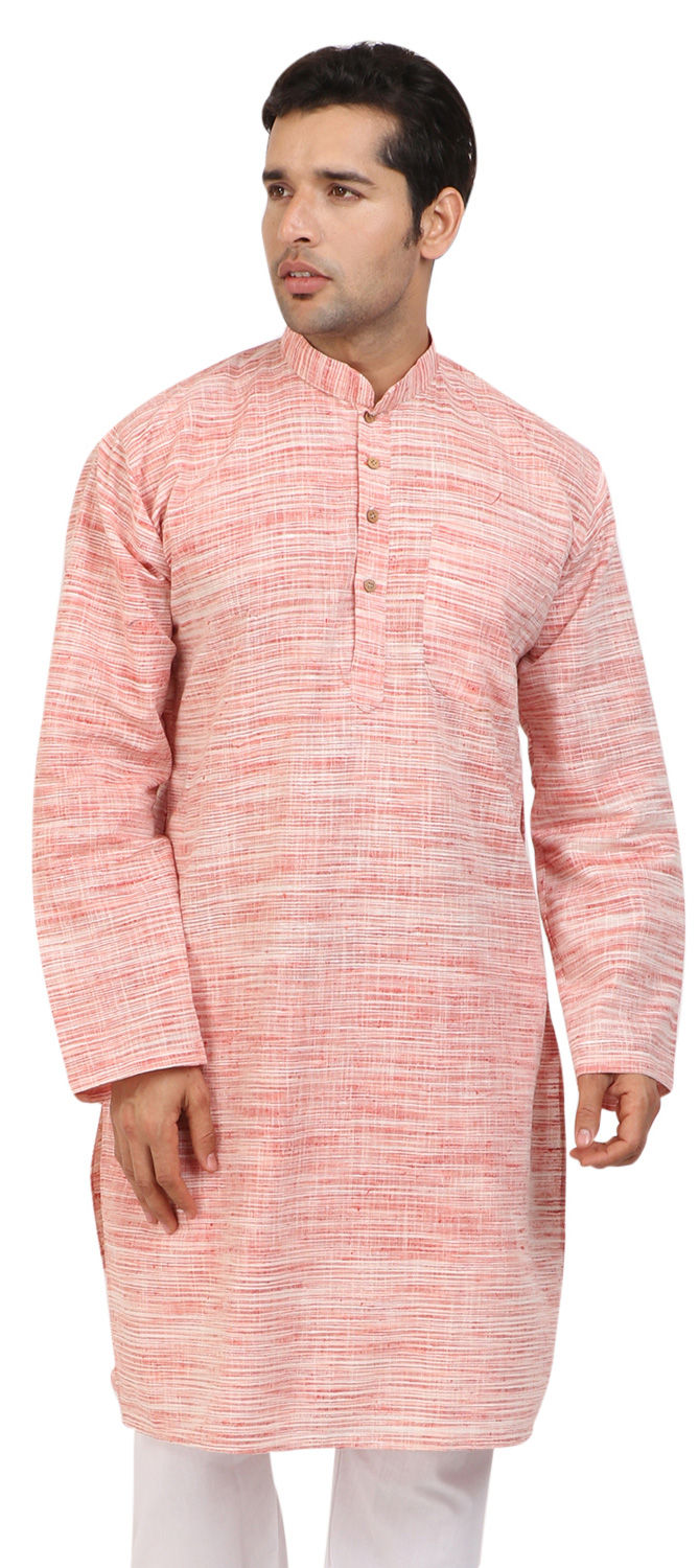 Pink and Majenta color Cotton fabric Kurta 1834857