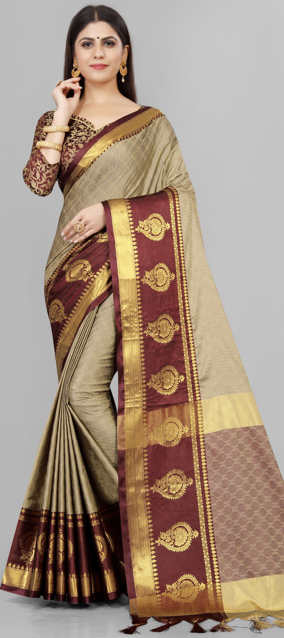 Designer Brown Colour Patola Silk Traditional Woven Saree For Wedding Looks  - KSM PRINTS - 4206055