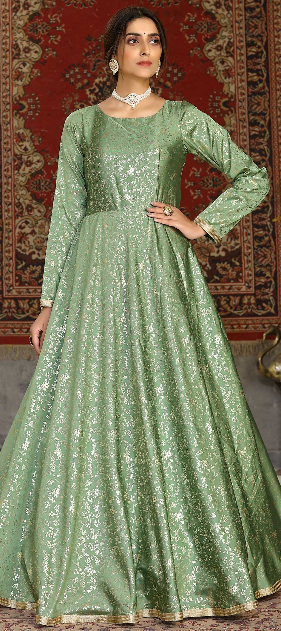 slim fit dress slacks Elegant Emerald Green Velvet Sequin Beaded Long Evening Dress Party Wear 42 main image 1