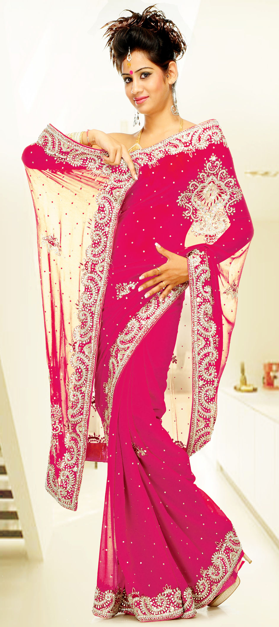 Majenta Designer Saree