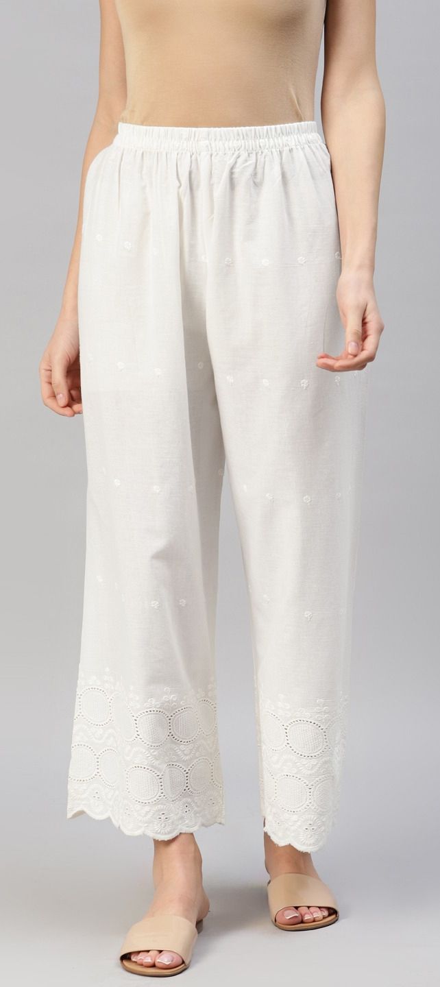 Regular-fit palazzo trousers in a synthetic fabric - Yeshodhana Orion Blue/Off  White La Martina | Shop Online