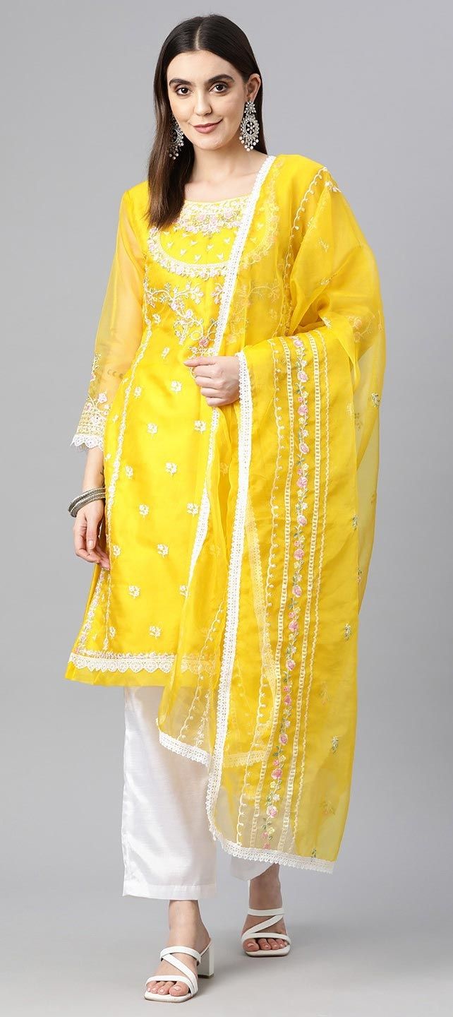 Salwar Kameez Voor Vrouwen Jurk Blauw Salwar Kameez Indian Straight Sharara Kurti 2 Stuk Kant-en-klare Door Shopping Hub, Blauw, L