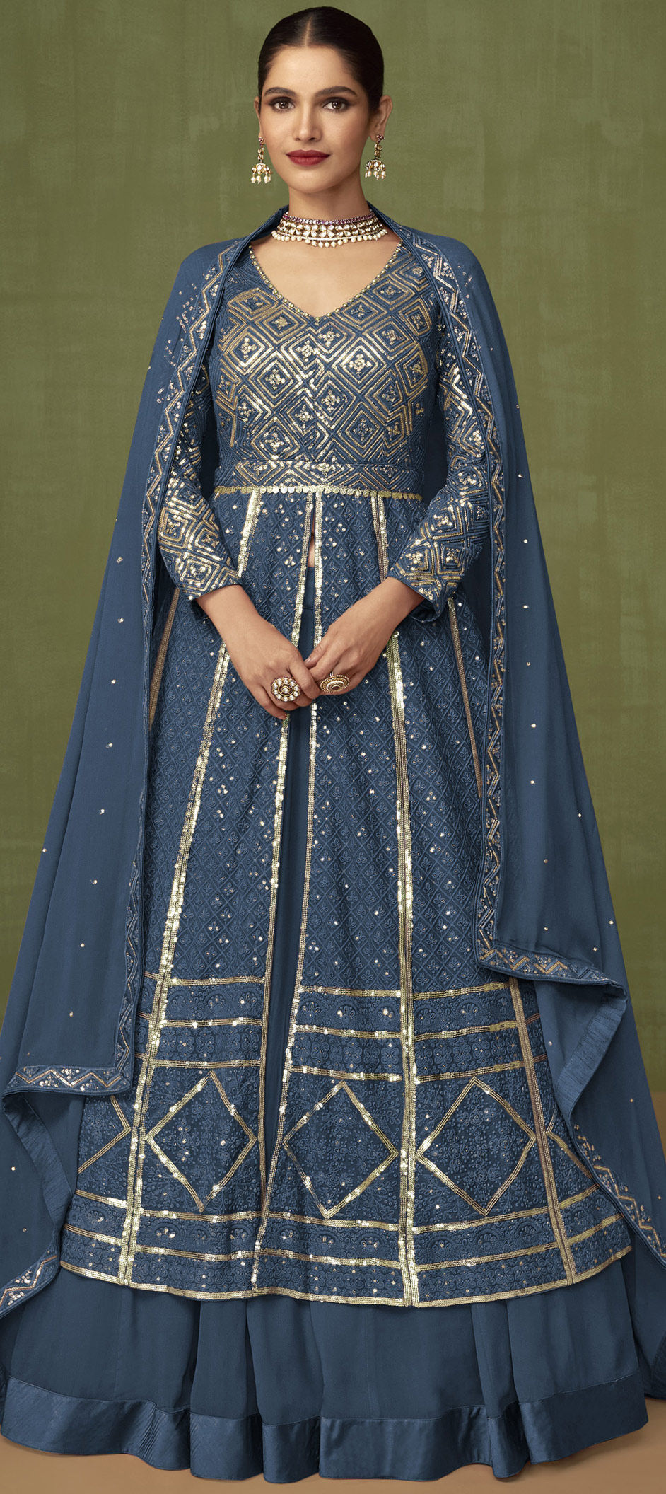 amazing Blue Colour ambrodary Designer lehenga choli for Wedding | Wedding  lehenga designs, Indian wedding outfits, Indian dresses traditional