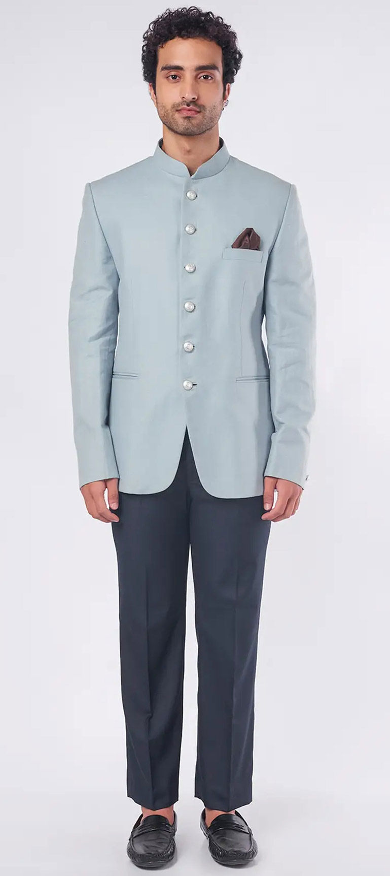 Blue color Imported fabric Jodhpuri Suit 1855570