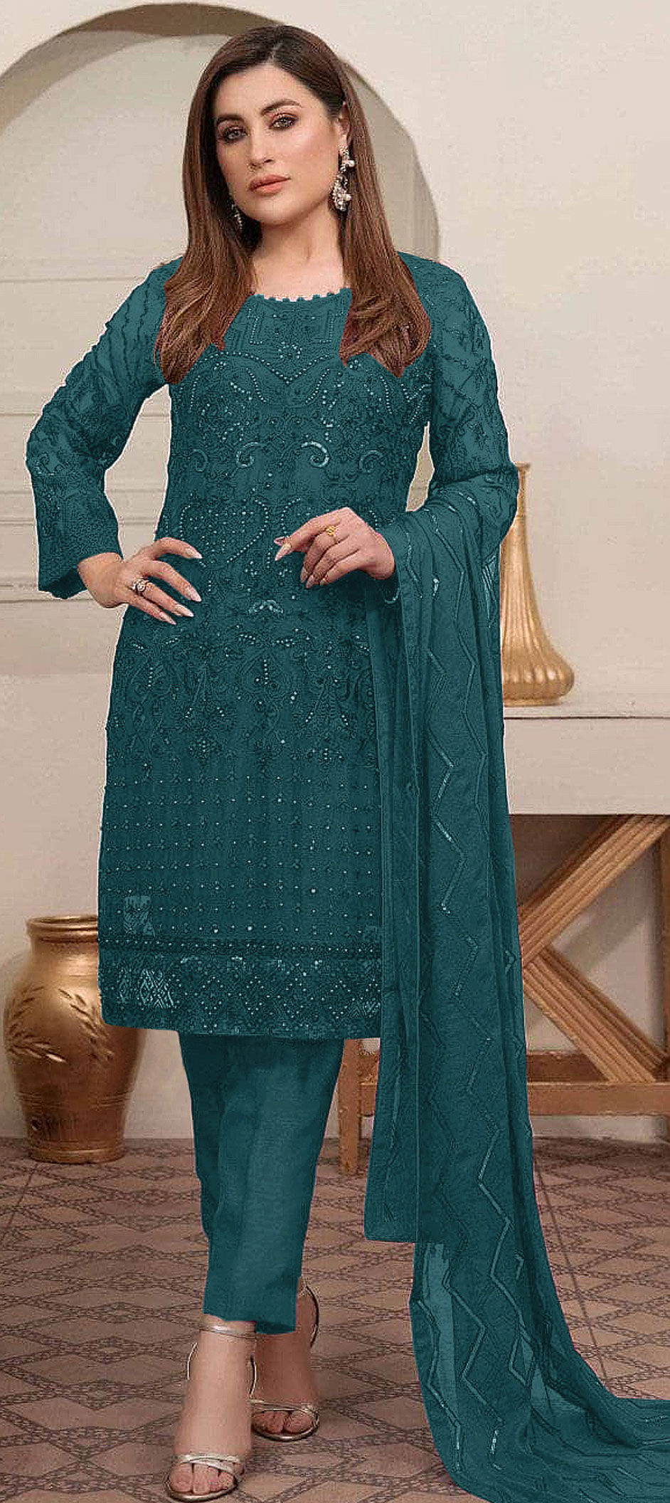 slim fit dress slacks Saphira Blue Green Ombré Strapless Maxi Dress – Exotic Fashion Boutique
