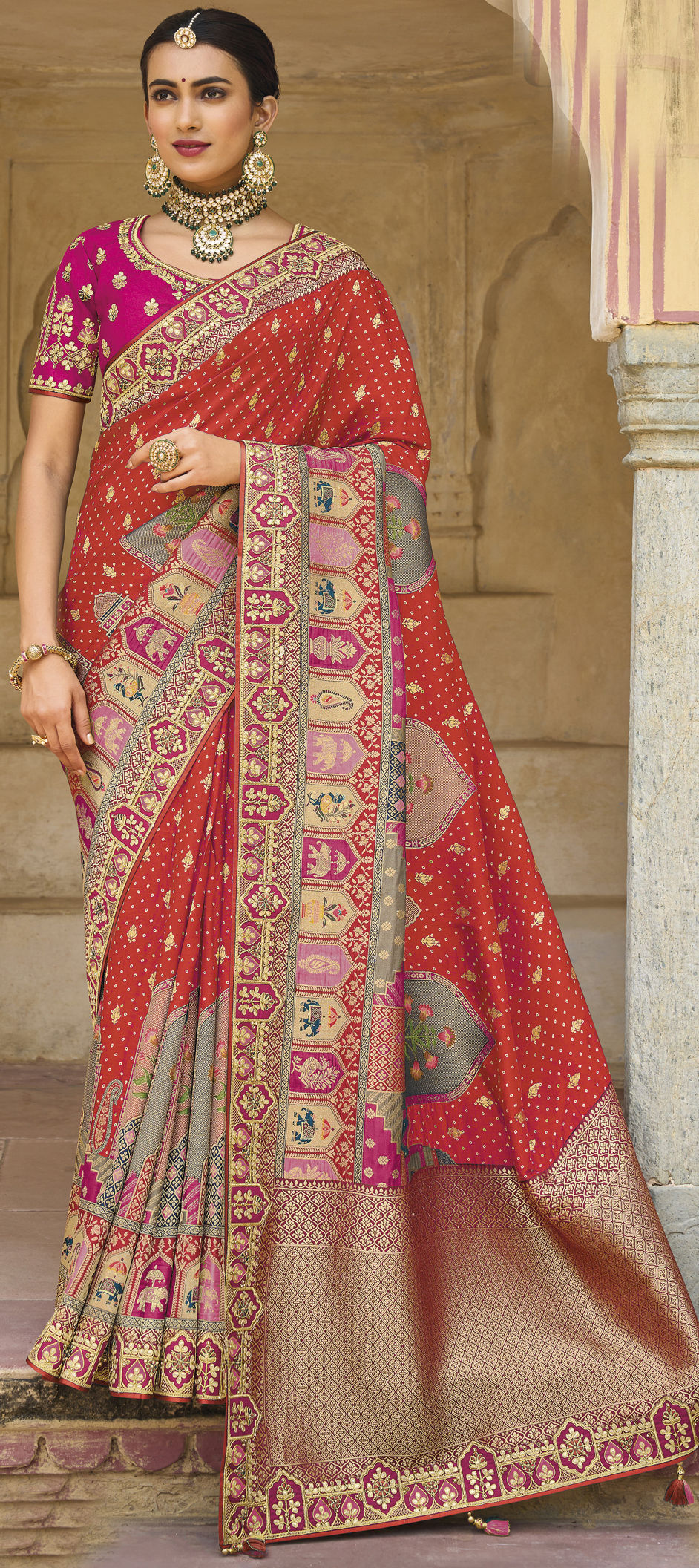 Maroon Color Dolla Silk Wedding Saree