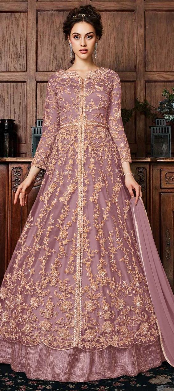 Dark Violet Viscose Lehenga Choli main image 1