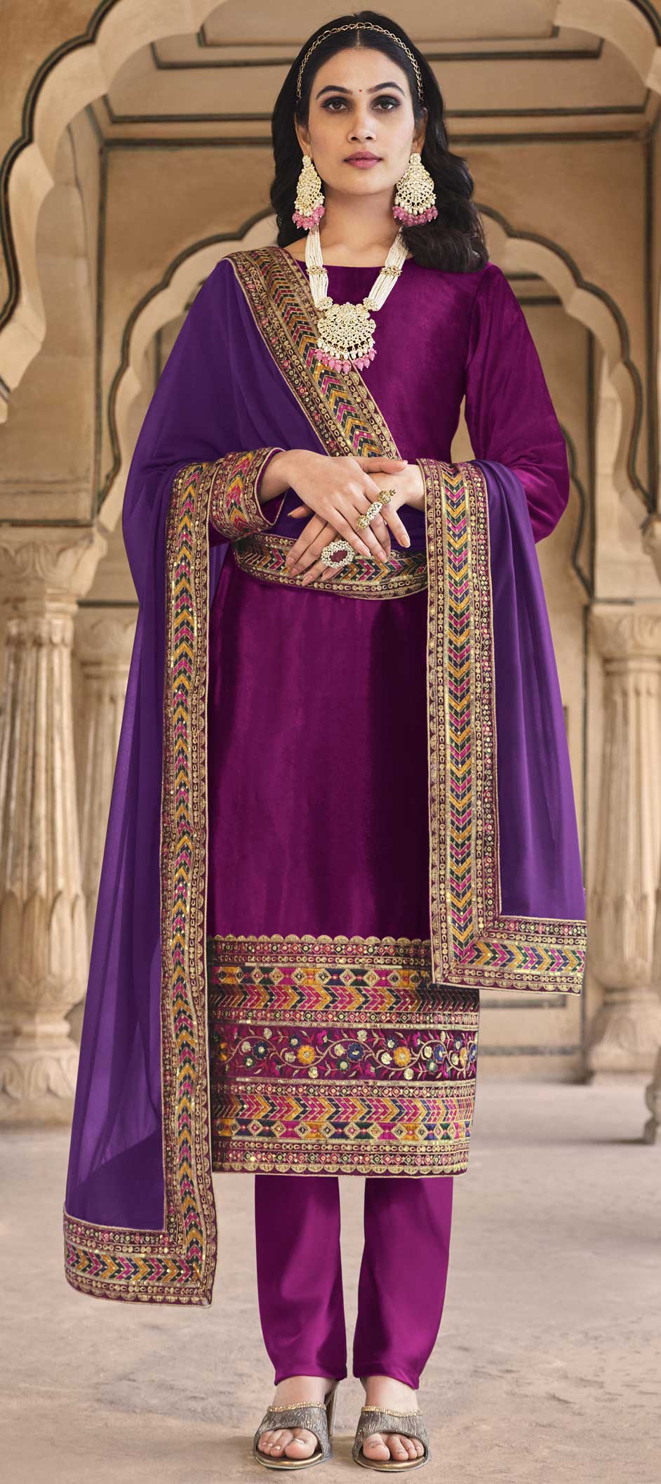 Purple Casual and Function 1804 Salwar Kameez Suits at Rs 1900 in Surat