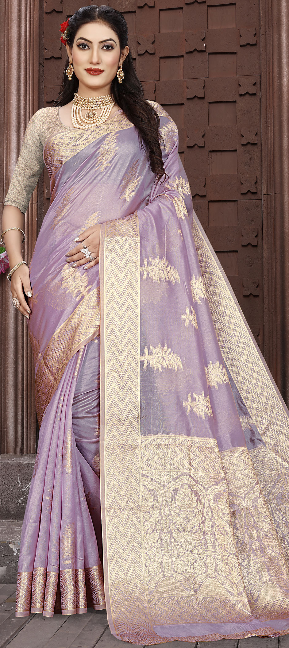 Buy Purple Georgette Embroidery Pre-draped Gharara Saree With Blouse For  Women by Jade By Ashima Online at Aza Fashions.