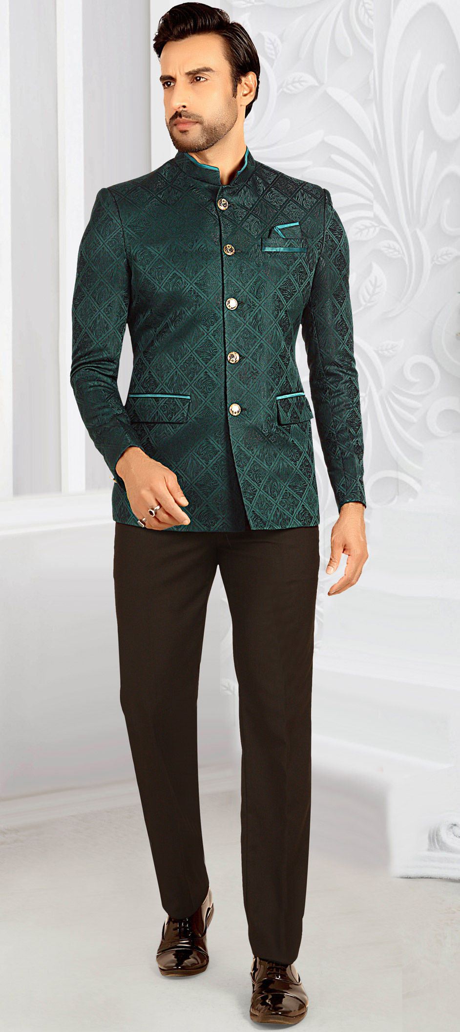 Light Pista Green Jodhpuri Suit