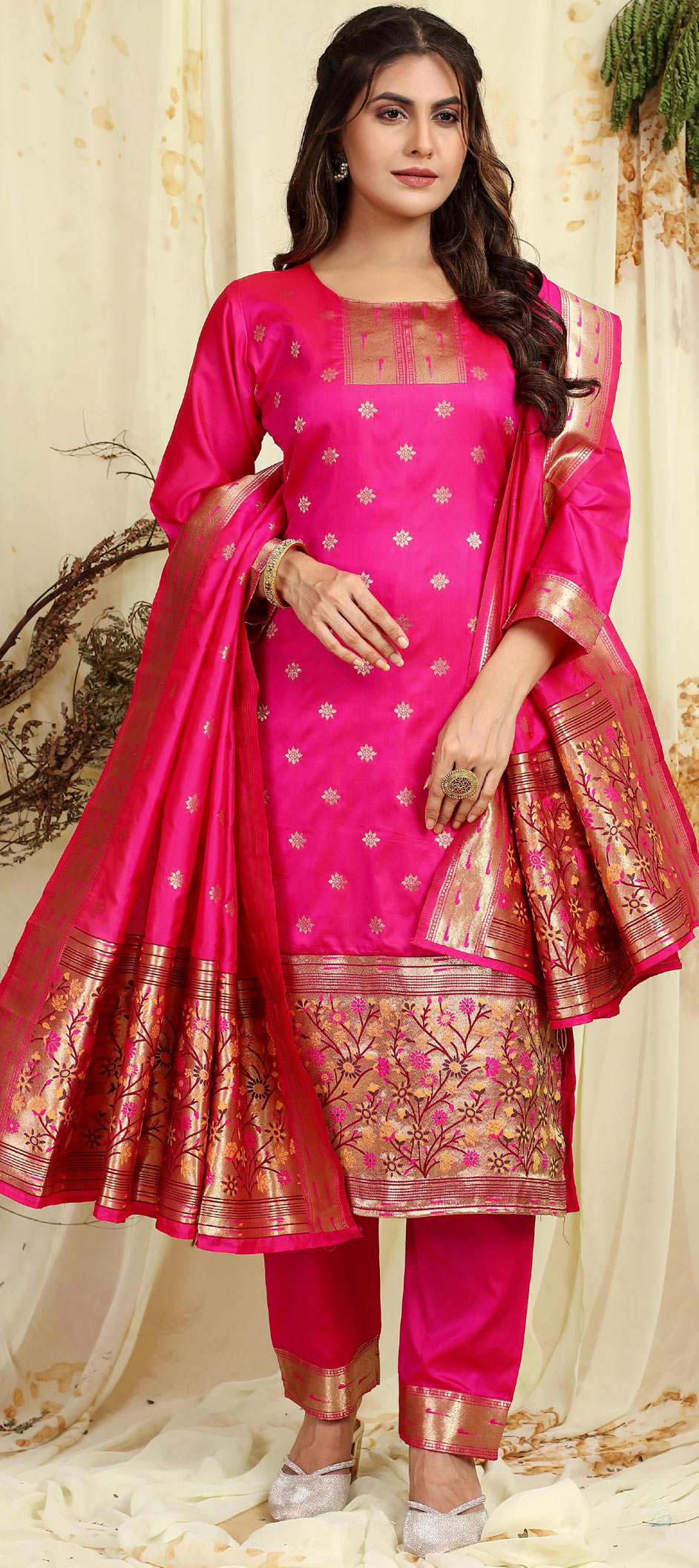 Pink Heavy Designer Embroidered Work Traditional/Festive Special Salwar  Kameez - Indian Heavy Anarkali Lehenga Gowns Sharara Sarees Pakistani  Dresses in USA/UK/Canada/UAE - IndiaBoulevard