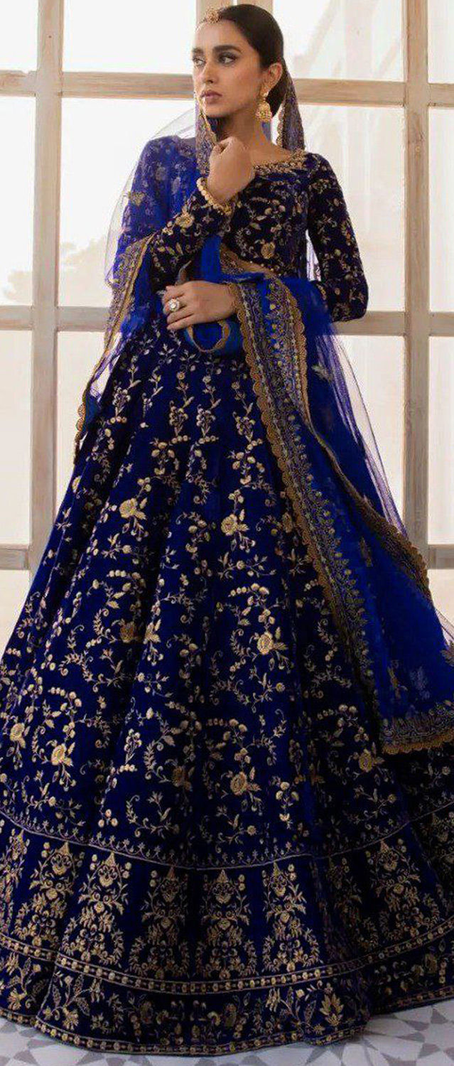 Peach Classy Designer wedding and Reception Lehenga with Full