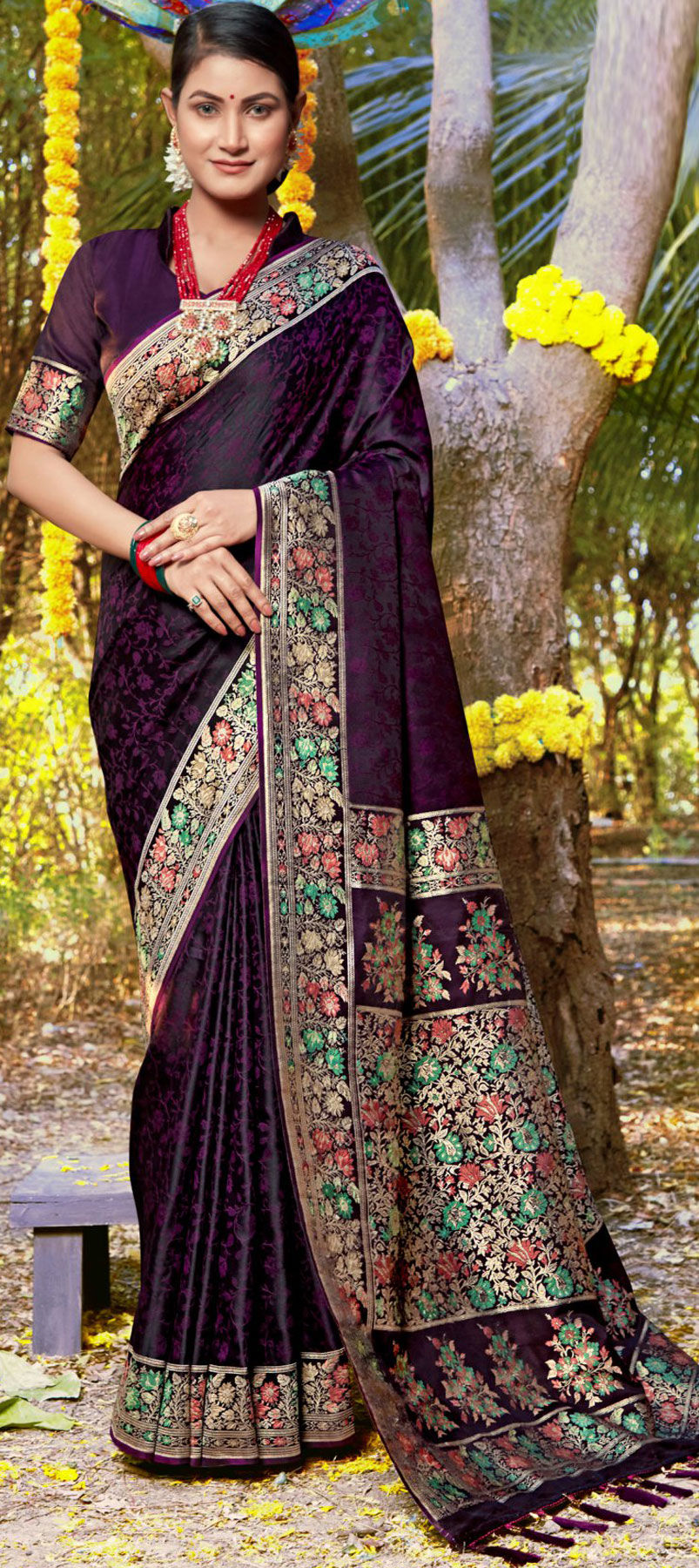 Black Banglori Silk Saree and Black Banglori Silk Sari Online Shopping