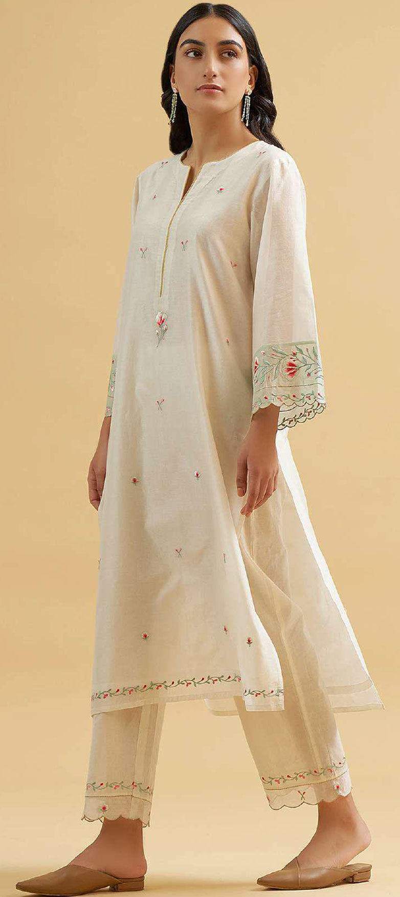 chanderi silk dress designs Casual Beige and Brown color Chanderi Silk fabric Gown : 1685886
