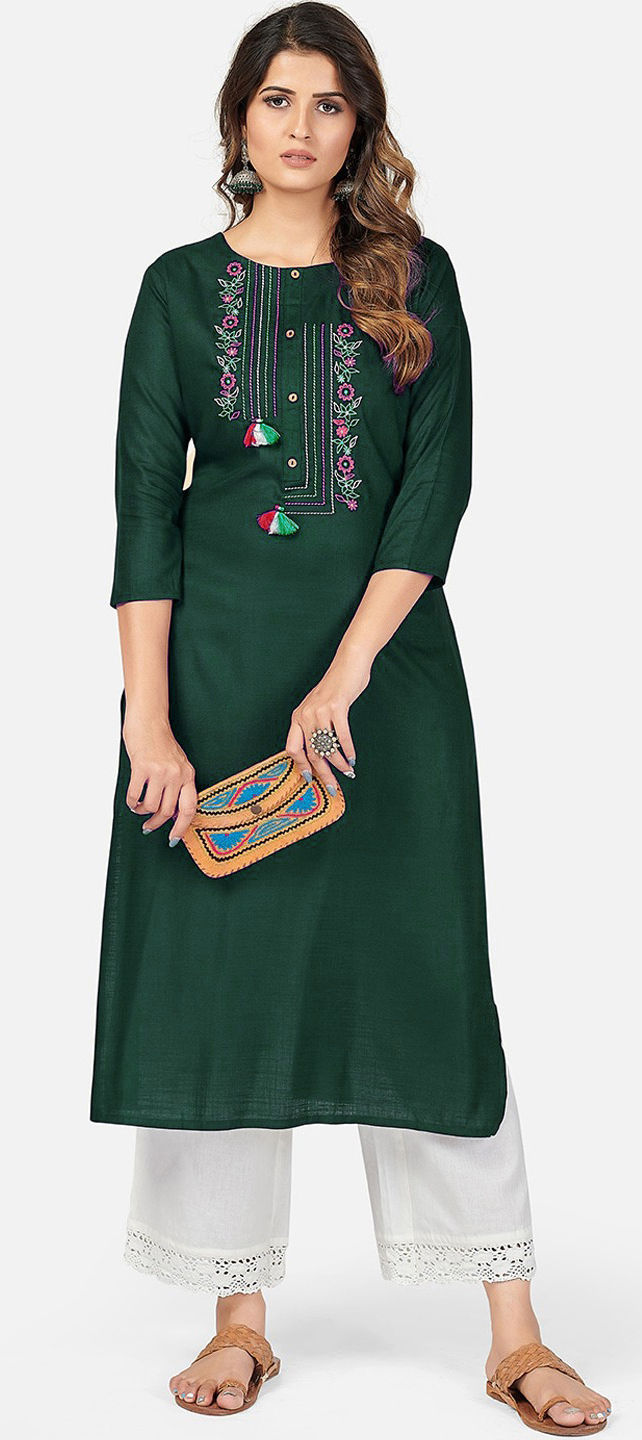 green and tan dress Peaceful Palms Green Tropical Print Midi Dress main image 1