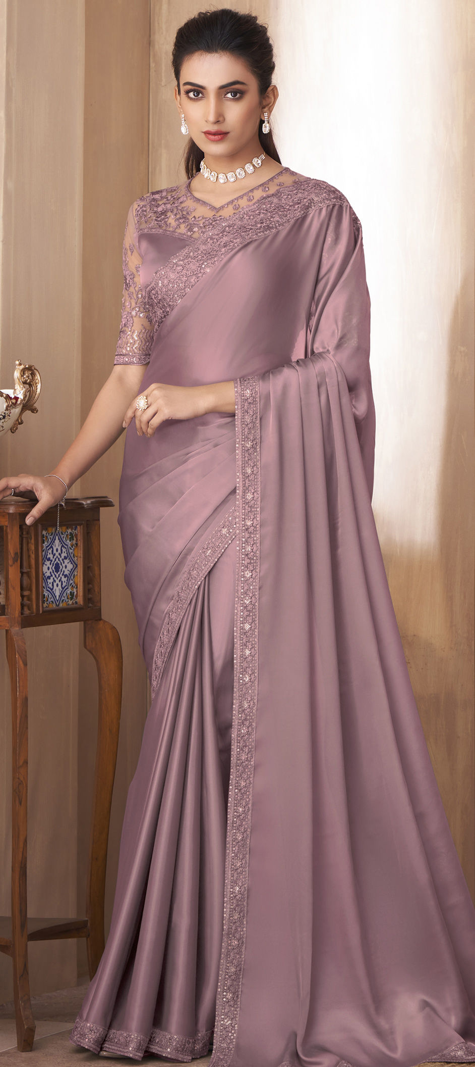 Lavender and Purple Ombre Saree Online | Buy Ombre Sarees Online In India –  www.liandli.in