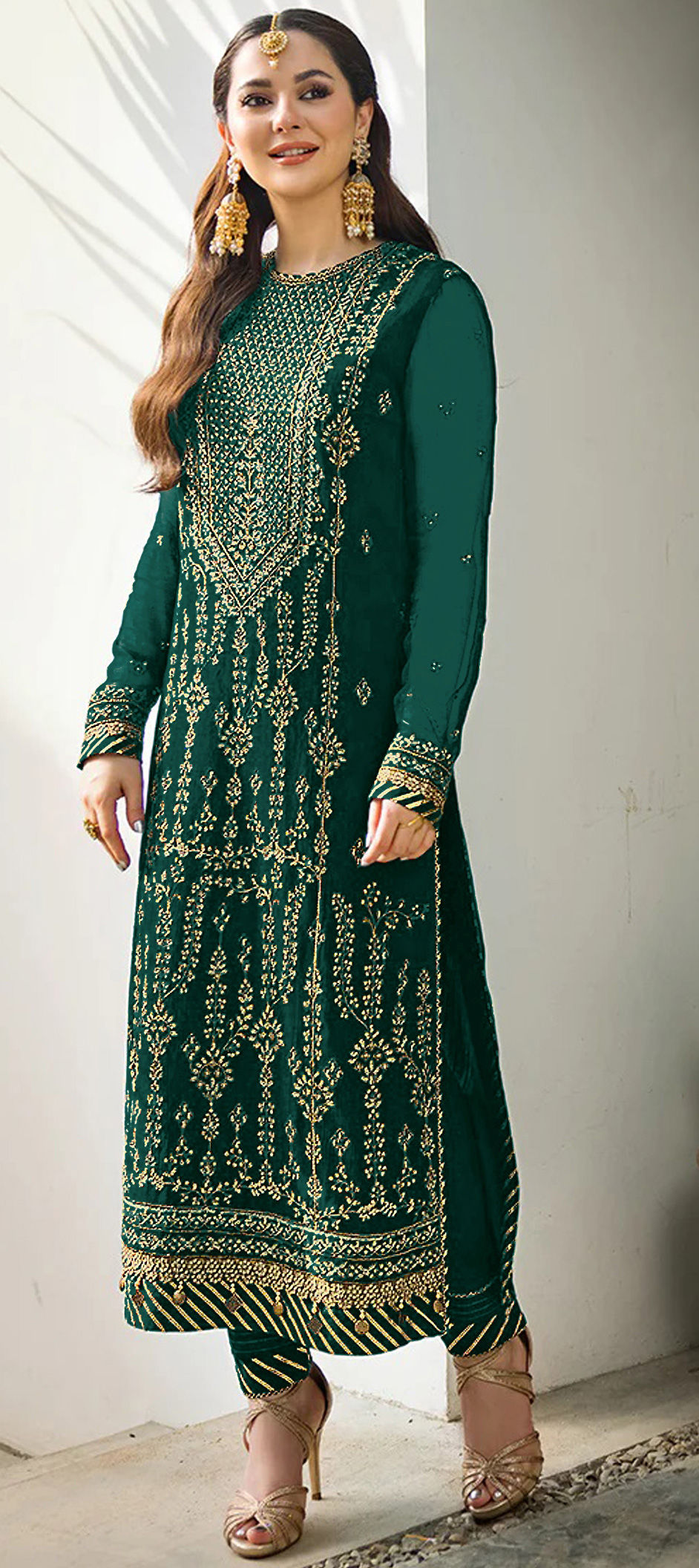 green and tan dress Peaceful Palms Green Tropical Print Midi Dress