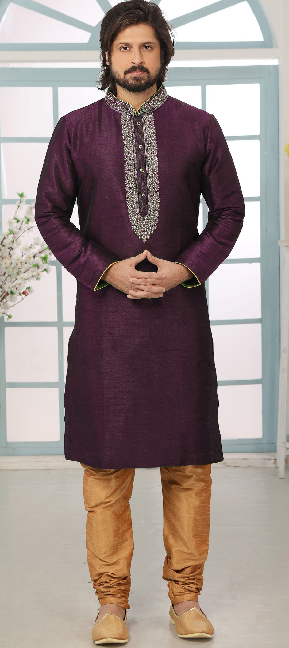 Violet colour kurta pajama new arrivals