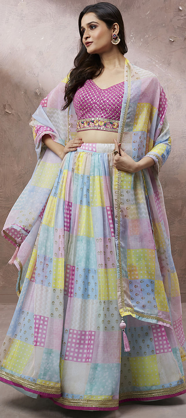 Pastel Lehenga Choli by Kreeva | Bridestory.com