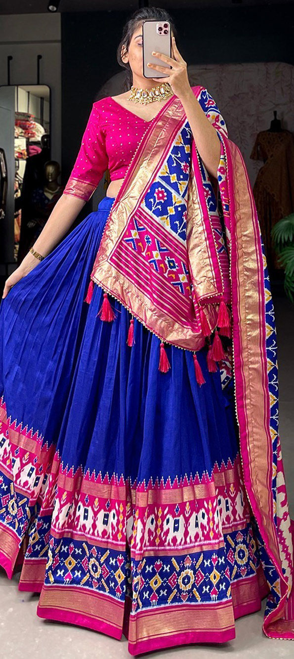 Navratri Special Soft Butter Silk Printed Lehenga Choli With Dupatta Set,  डिज़ाइनर लहंगा चोली - BHAVITHA SREE TRADING, Bengaluru | ID: 2848979404273